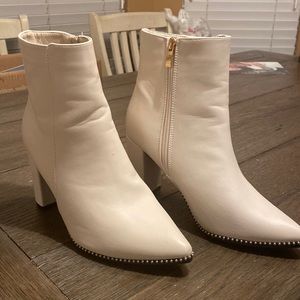 Off White Ankle Boots